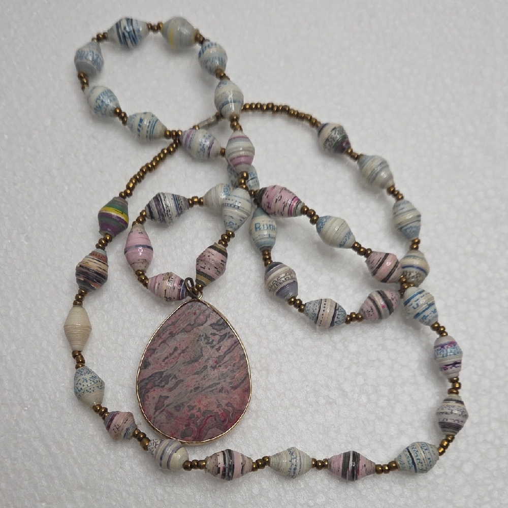 Handcrafted Beaded 12" Necklaces with  Pendant